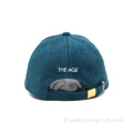 6 pannelli blu da baseball con ricamato